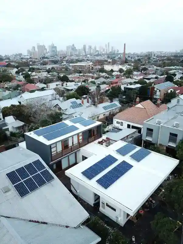 drone view of neighbourhood