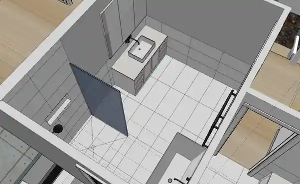 sketchup skylights with a bathroom model