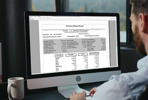 Vista job cost accounting