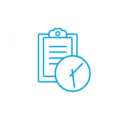 clip board clock icon