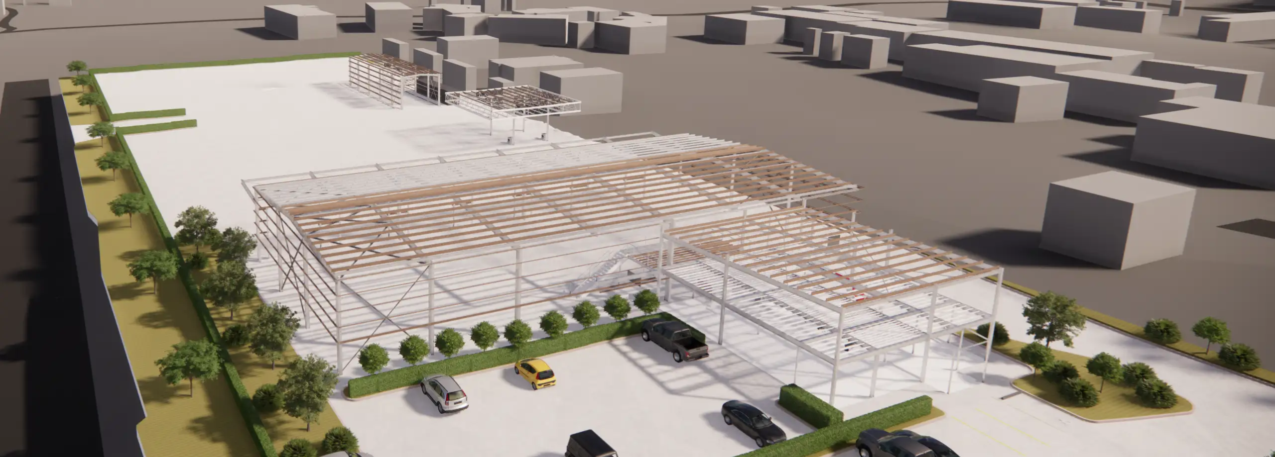 scaffold of building